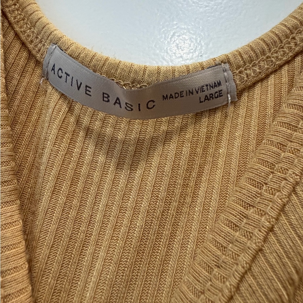 Active Basic Mustard Tank Top - Picture 2 of 5